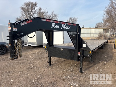 2025 Trailmax Max27-40 40 ft T/A Gooseneck مقطورة مسطحة