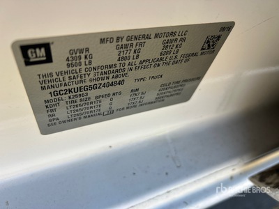 2016 Chevrolet Silverado 2500HD 4x4 Extended Cab Pickup