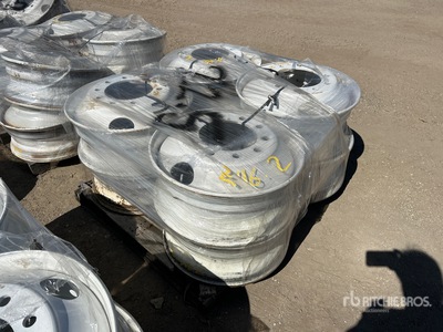 Quantity of (8) 8.25x22.5 Hub Piloted Steel Ruote