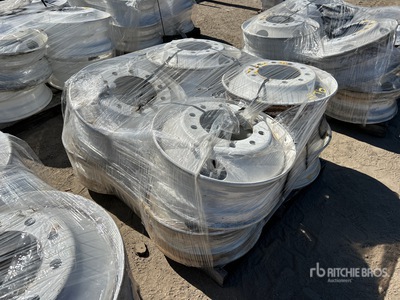 Quantity of (8) 8.25x22.5 Hub Piloted Steel Ruote