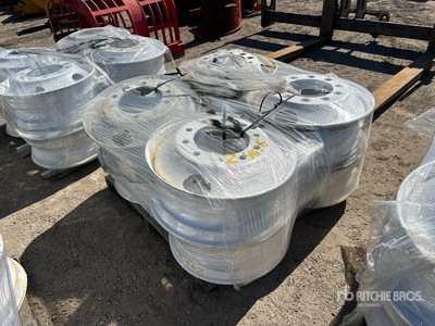 Quantity of (8) 8.25x22.5 Hub Piloted Steel Ruote