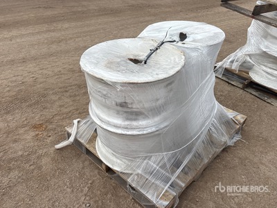 Quantity of (4) 12.25x22.5 Hub Piloted Steel Wheels