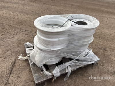 Quantity of (4) 12.25x22.5 Hub Piloted Steel Wheels