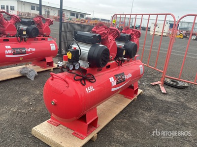 2025 Multiquip 18 cfm Skid-Mounted Electric 150 L Twin Pump Compressore (Unused)