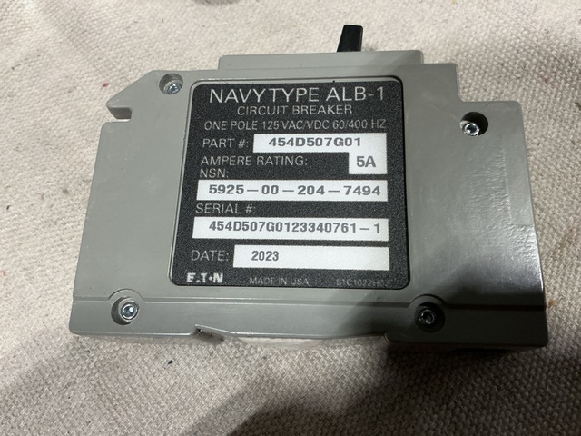 (4) Eaton 454D507G01 Circuit Breakers