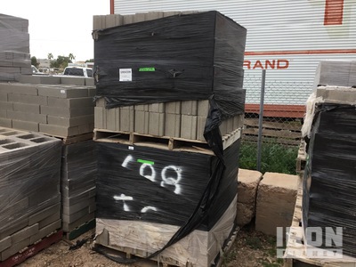 Quantity of (2) Pallets of Concrete Blocks (Unused)