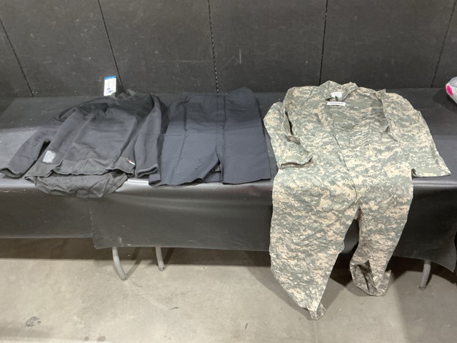 (12) Flyer's Shirts, (22) Mechanic's Coveralls & Assorted Items
