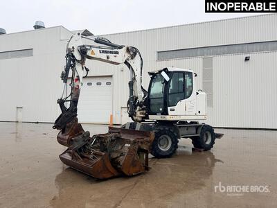 2014 Liebherr A910 Compact Pelle Sur Pneus Wheel Excavator (Inoperable)