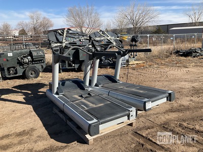 (2) Life Fitness FlexDeck Treadmills