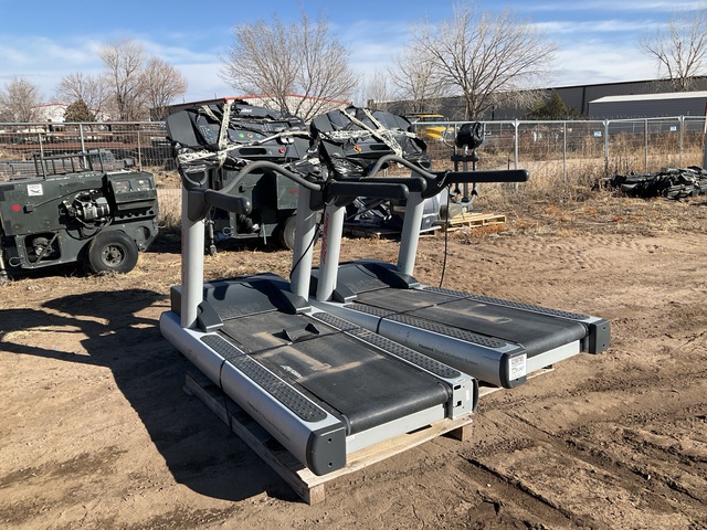 (2) Life Fitness FlexDeck Treadmills