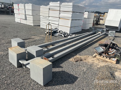 Quantity of (4) Electric 25 ft Light Poles