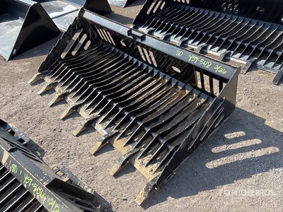 All-Star 80 in Rock w/Teeth Skid Steer Bucket (Unused)