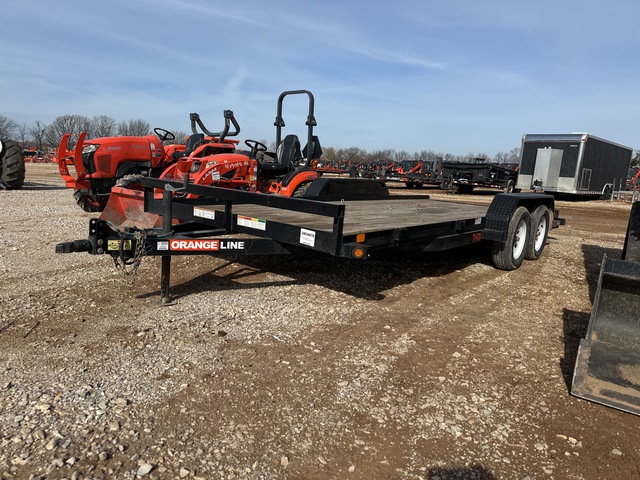 Orange Line TH70-18BK4AR2B 18 ft T/A Equipment Trailer