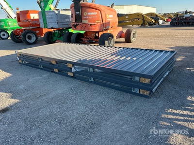 Quantity of (2) Storage-Tech M-Series-End Double Door-RAL 7015 16 ft x 7 ft Foldable Storage Container (Unused)