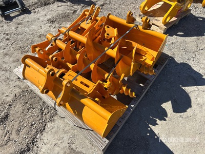 Quantity of 8 Mini Excavator Attachments - Fits Cat 301/302 (Unused)