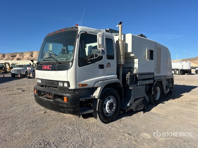 Tennant on 2004 GMC T7500 Sweeper Truck