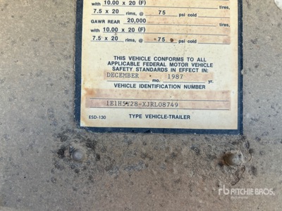 1988 East Flatbed Trailer