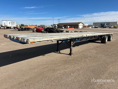 1988 Mccullough 48 ft T/A Spread Axle Flatbed Trailer