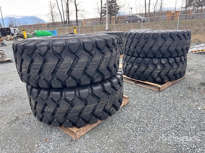 Quantity of (4) Bedrock 23.5x25 Tires (Unused)