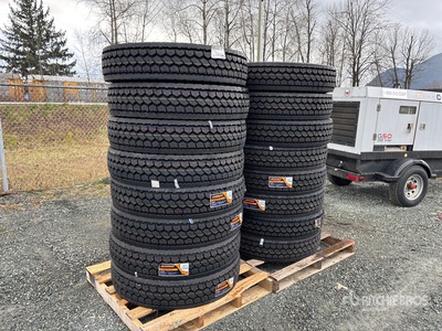 Quantity of (16) Bossway BD525 11R22.5 Drive Tires (Unused)