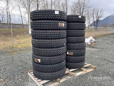 Quantity of (16) Bossway BA265 11R22.5 Trailer Tires (Unused)