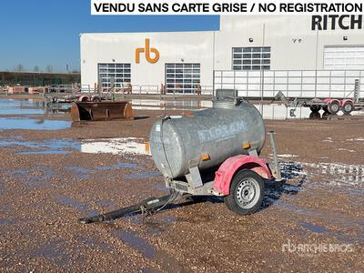 Hubiere H111T 500 L S/A Citerne A Eau 1 essieu Water Tank Trailer