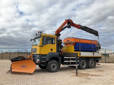 2009 MAN TGA 18.400 6x4 Truck Tractor w/Crane