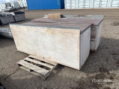 Quantity of (2) Work Benches wood w/steel top and drawers
