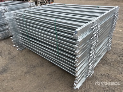 Quantity of (27) BYT 2.1 m x 1.8 m Galvanized Vee Paneel (Unused)