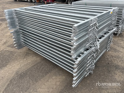 Quantity of (27) BYT 2.1 m x 1.8 m Galvanized Vee Paneel (Unused)