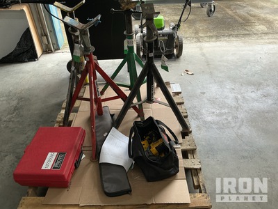 Quantity of (4) Pipe Stands, (1) Torque Multiplier, (1) Rescue Pole, & (1) Cordless Impact