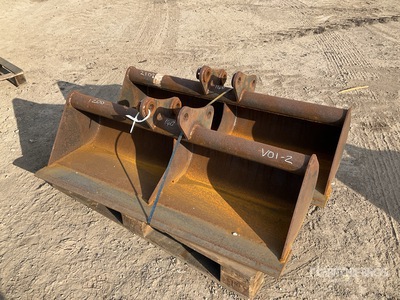 Quantity of (2) Whites 1200 mm Cleanup Cazo para excavadora