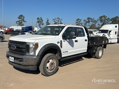 2018 Ford F-550 XL 4x4 Crew Cab Flatbed Truck