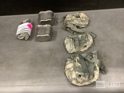 (74) M4 Three Mag Pouches, (48) Water Canteen Cups & Assorted Items