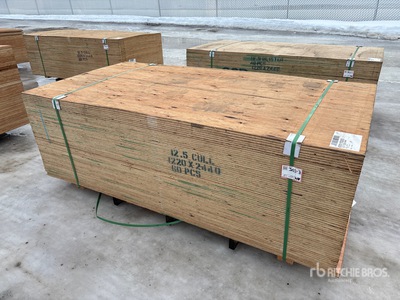 Quantity of (60) 1/2" 4x8 CSP/DFP No Stamp Plywood (Unused)