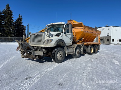 2012 International 7600 SBA 8x4 Twin-Steer Snow Plow Truck