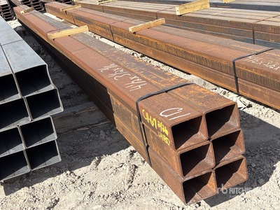 Quantity of 6 4 1/2 in x 3 1/2 in x 24 ft x 3/16 in Rectangle Tubing