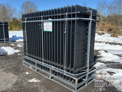 (30) Pieces of Galvanized Steel Garden/Public Space Fence w/(31) Post Connectors