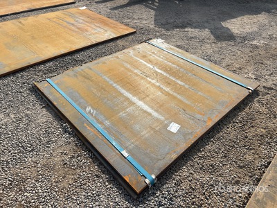 Quantity of (2) 2025 Kit Containers Steel 5 ft x 6 ft (1 in Thick) Steel Plates