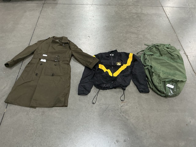 (23) Duffel Bags, (16) Physical Fitness Uniform Jackets & Assorted Items