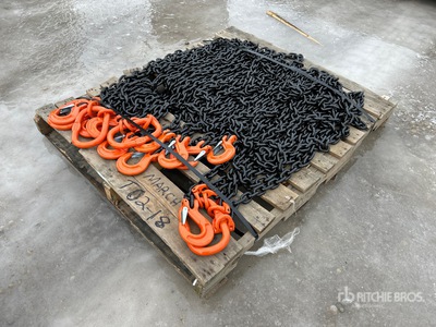 Quantity of (4) 176 in Grade 80 Crane Chain Sling (Unused)