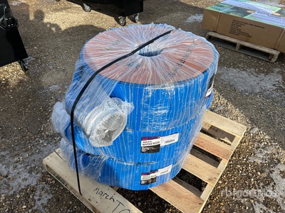 Quantity of (3) 6 in 300 ft Layflat Hose & Clamps Varios, tienda, almacen, consumidor (Unused)