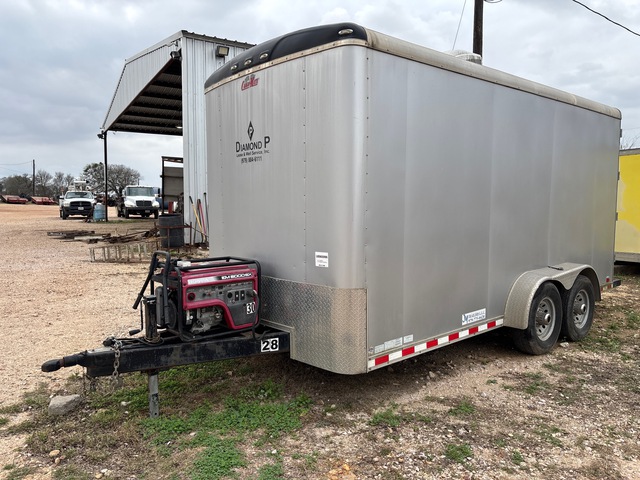 2016 Cargo Mate Forest River 16 ft T/A Enclosed Safety Video Trailer
