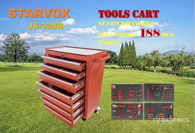 2025 STARVOX JS-328B Tool Box w/ 188 Piece Tool Set