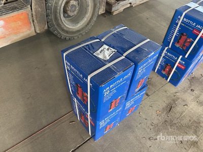 Quantity of (4) 2024 Powertek 20T lifter 20 Ton Air Bottle Jack (Unused)