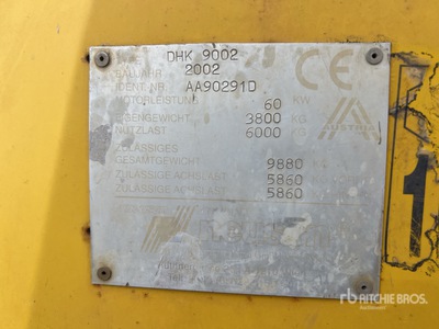 2002 Neuson DHK9002 6 t 4x4 Swivel Motobasculeur Dumper