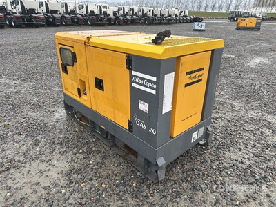 2009 Atlas Copco QAS20 20 kVA Skid-Mounted Generator Set