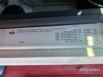 2017 Mack GU713 8x4 Tri/A Dump Truck