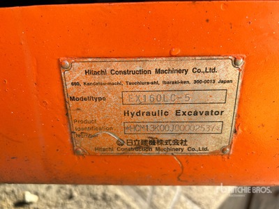 2002 Hitachi EX160LC-5 Rupsgraafmachine