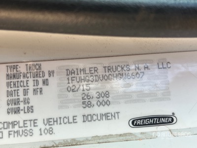 2016 Freightliner 114SD 6x4 Flatbed Truck with Crane